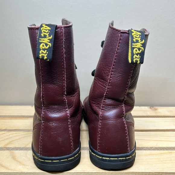 Dr. Martens Stratford Air Wair Boots Women's Size 6 Burgundy/Maroon AW004 - Picture 4 of 6